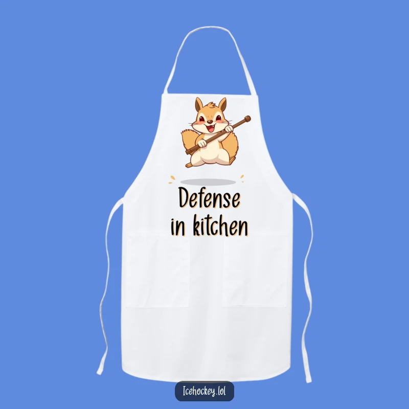 Funny Squirrel Goalie Apron: Cheerful Kitchen Protector, Hilarious Cooking Funny Gift for Chefs