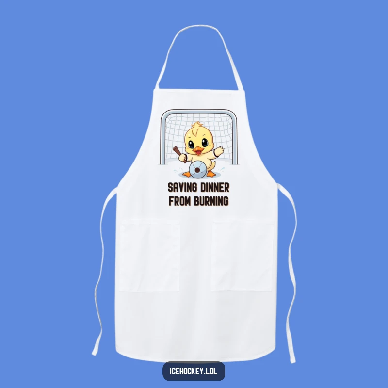 Funny Duck Goalie Apron, Hilarious Kitchen Gear for Determined Cooks