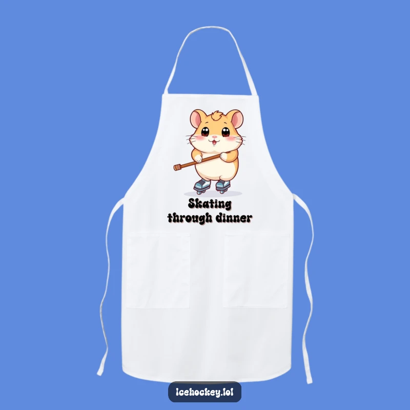 Funny Hamster Skater Apron: Kitchen Fun with a Balancing Rodent