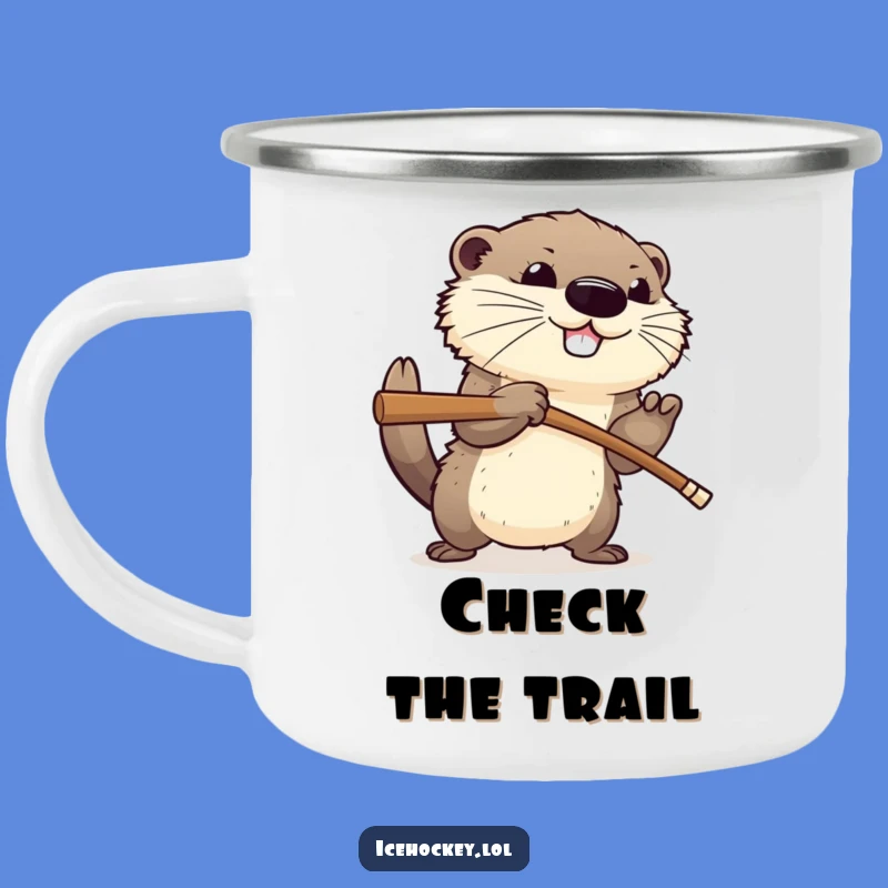 Funny Hockey Otter Camping Mug: Durable Aggressive Animal Cup Gift