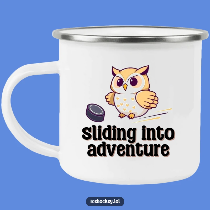 Funny Owl Hockey Camping Mug - Outdoor Champion Adventure Cup