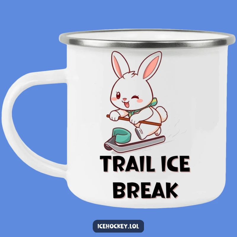 Funny Bunny Hockey Camping Mug - Trailside Fun Gift!