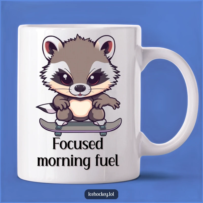 Funny Badger Ice Skating Mug: Intense Focus Gift for Skaters