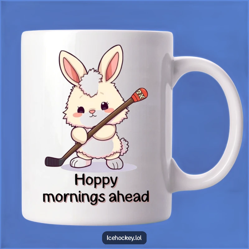 Funny Bunny Hockey Mug: Ready to Play Hilarious Gift for Fans!