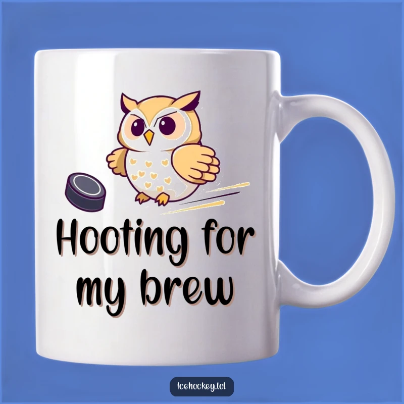 Funny Owl Hockey Mug - Proud Player Ice Sport Gift