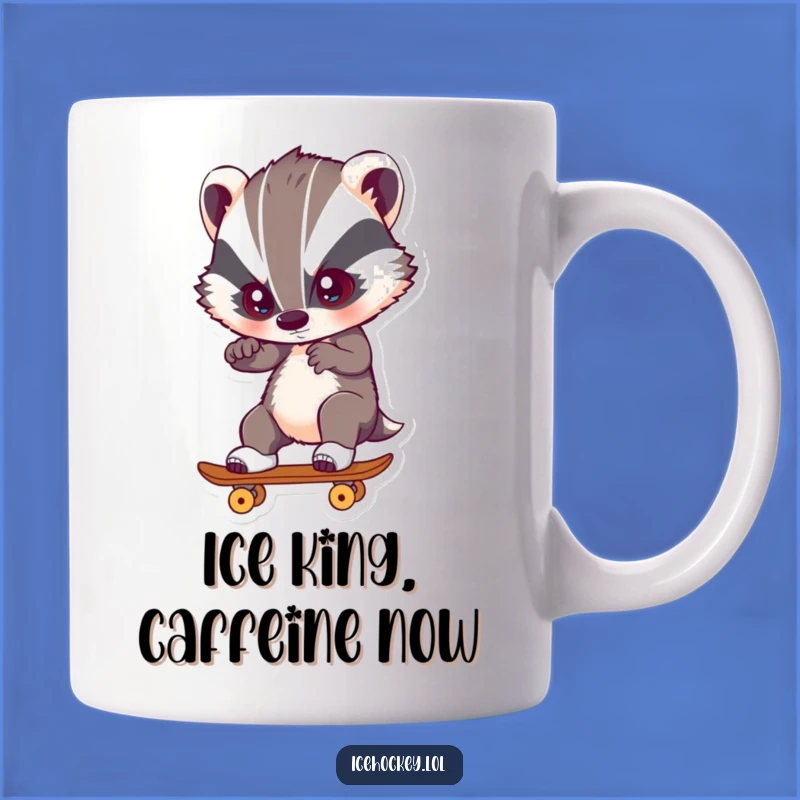 Funny Badger Skating Mug: Intense Focus Gift for Skaters