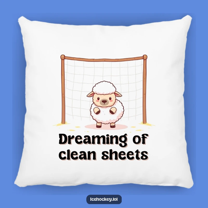 Funny Sheep with Empty Net Pillow - Comfy Decor for Humorous Homes