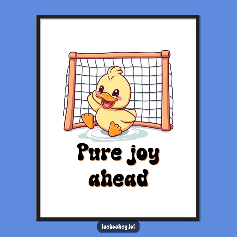 Funny Duck Hockey Digital Art: Hilarious Score for Your Walls!
