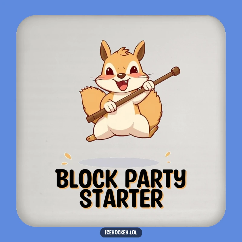 Funny Squirrel Goalie Drink Coaster: Protect Surfaces with a Cheerful Animal, Quirky Funny Gift