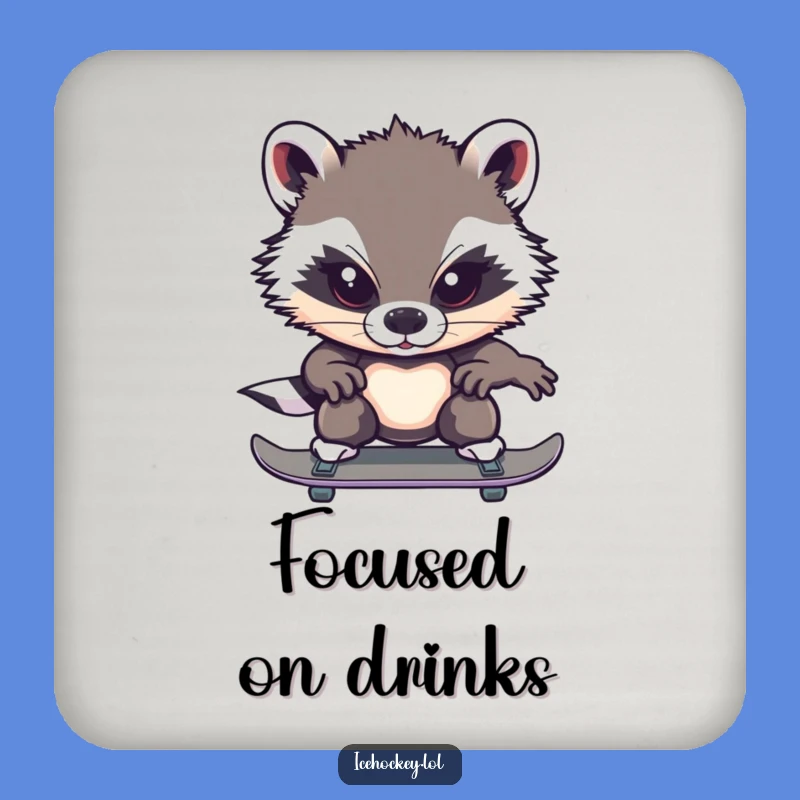 Funny Badger Ice Skating Coaster: Protect Surfaces with Focus