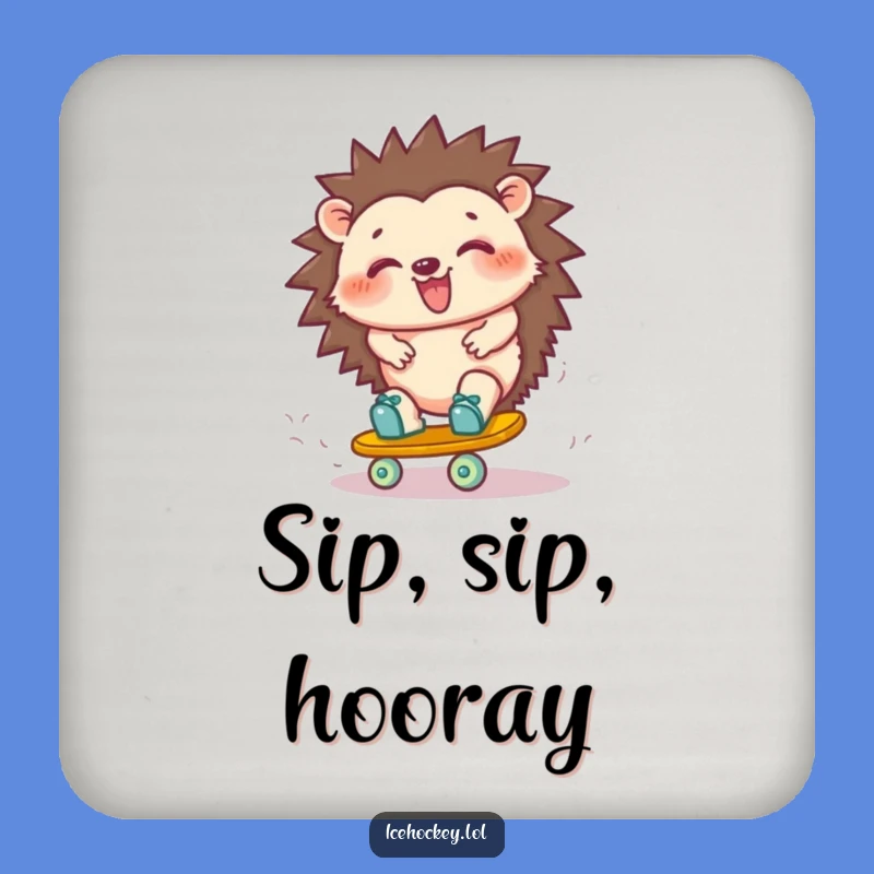 Funny Hedgehog Skate Turn Coaster: Protect Surfaces with Hilarious Style!