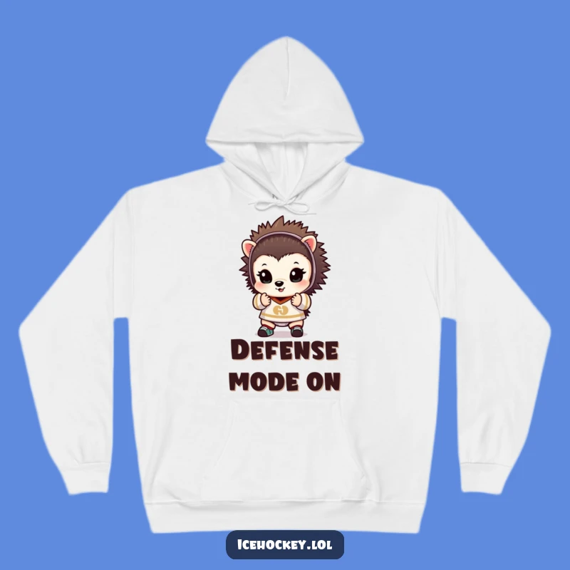 Funny Hedgehog Goalie Hoodie: Cozy and Cute Spiky Defender Sweatshirt