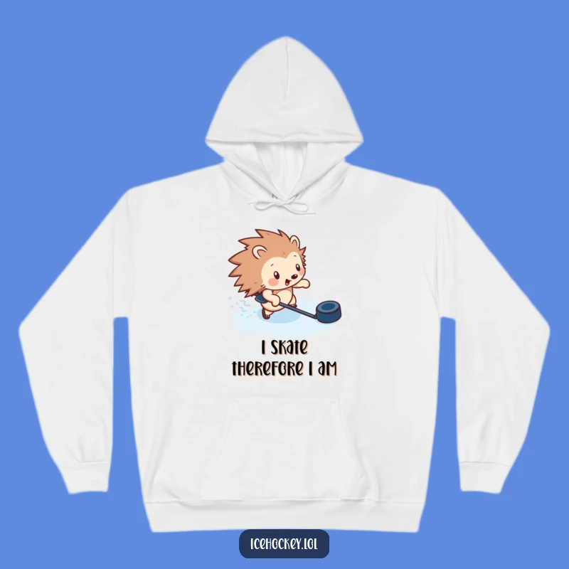 Funny Hedgehog Hockey Hoodie - Cozy & Fast Puck Player Wear