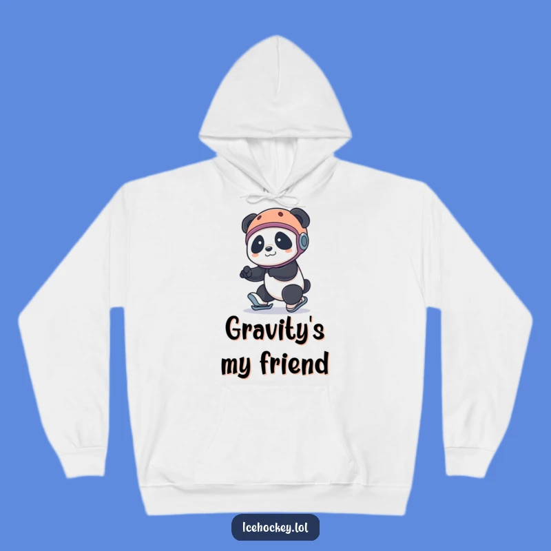 Funny Panda Skater Hoodie: Cozy Up with Hilarious Rolled-Up Fun!