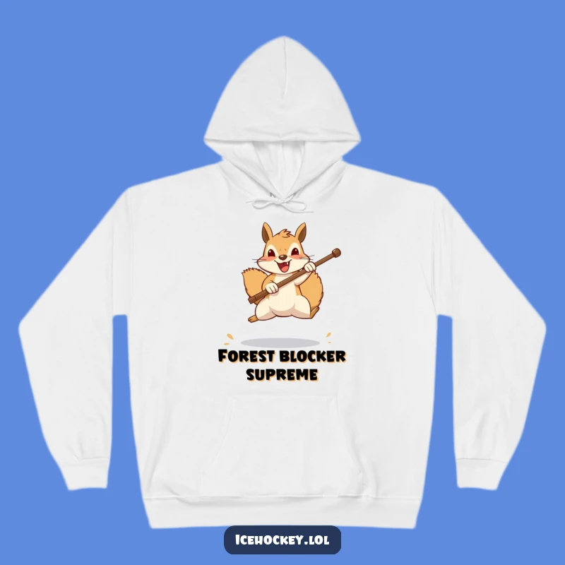 Funny Squirrel Goalie Hoodie: Cozy Comfort with a Cheerful Shot-Blocking Animal, Ideal Funny Gift