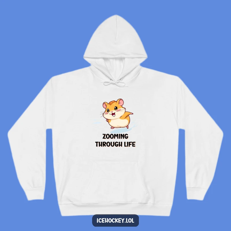 Funny Hamster Skating Hoodie: Cozy Sweatshirt for Speedy Souls
