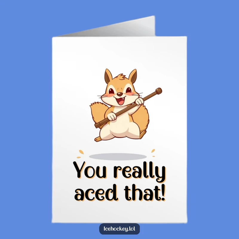 Free Printable Squirrel Congratulations Card: Funny Downloadable Gift for Big Wins