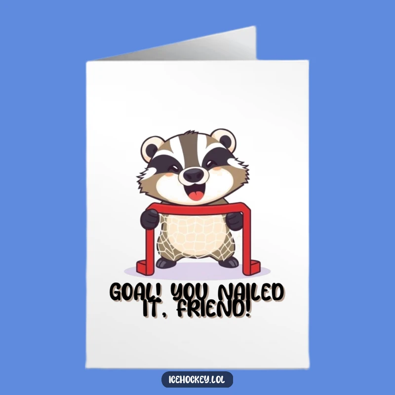 Free Printable Badger Hockey Congrats Card, Downloadable DIY Fierce Victory!
