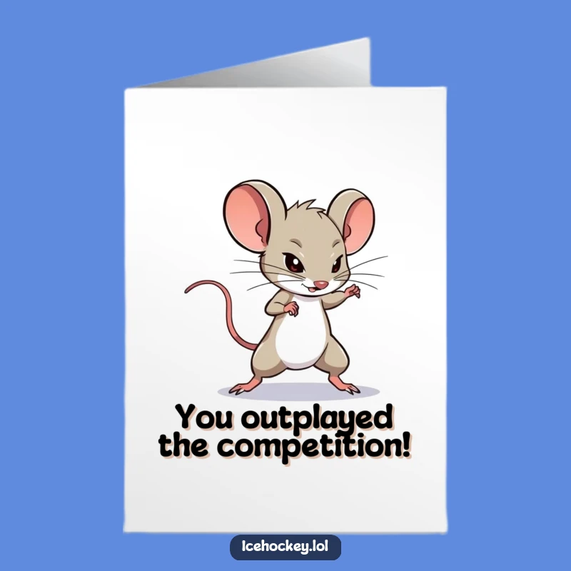Free Printable Congrats Card: Mouse's Deke Mastery, Humorous Downloadable Gift