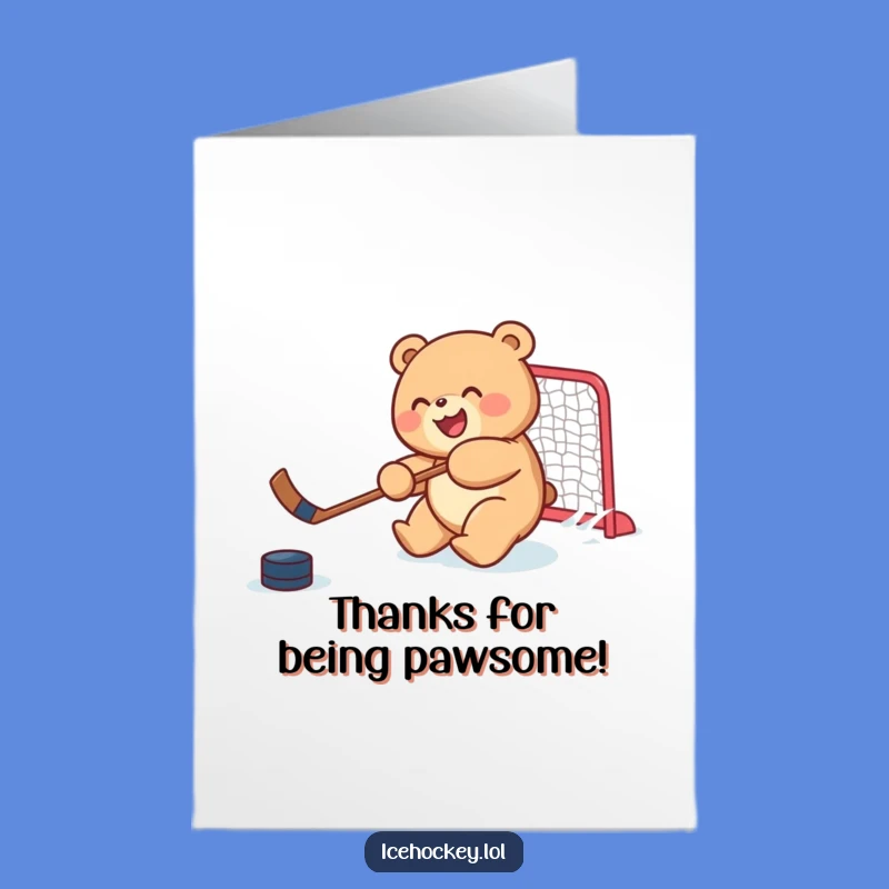 Free Printable Thanks Card: Bear Cub Scores Thanks