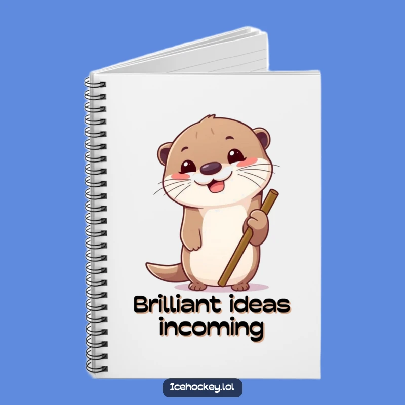 Funny Otter Ice Hockey Notebook: Jot Down Strategies with Hilarious Art.