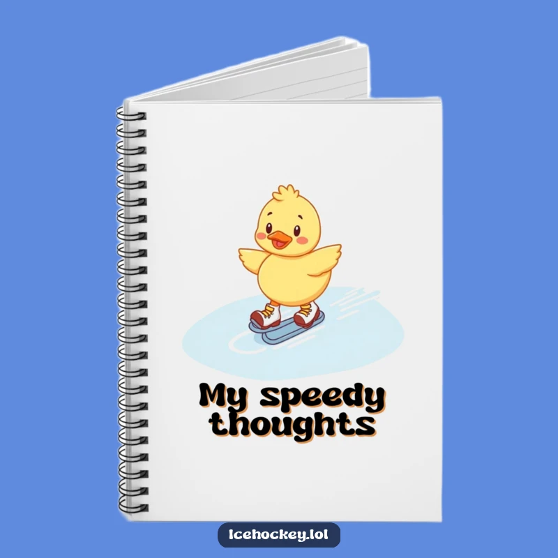 Funny Duckling Notebook: Cheerful Roller Skater's Ice Sliding Journal
