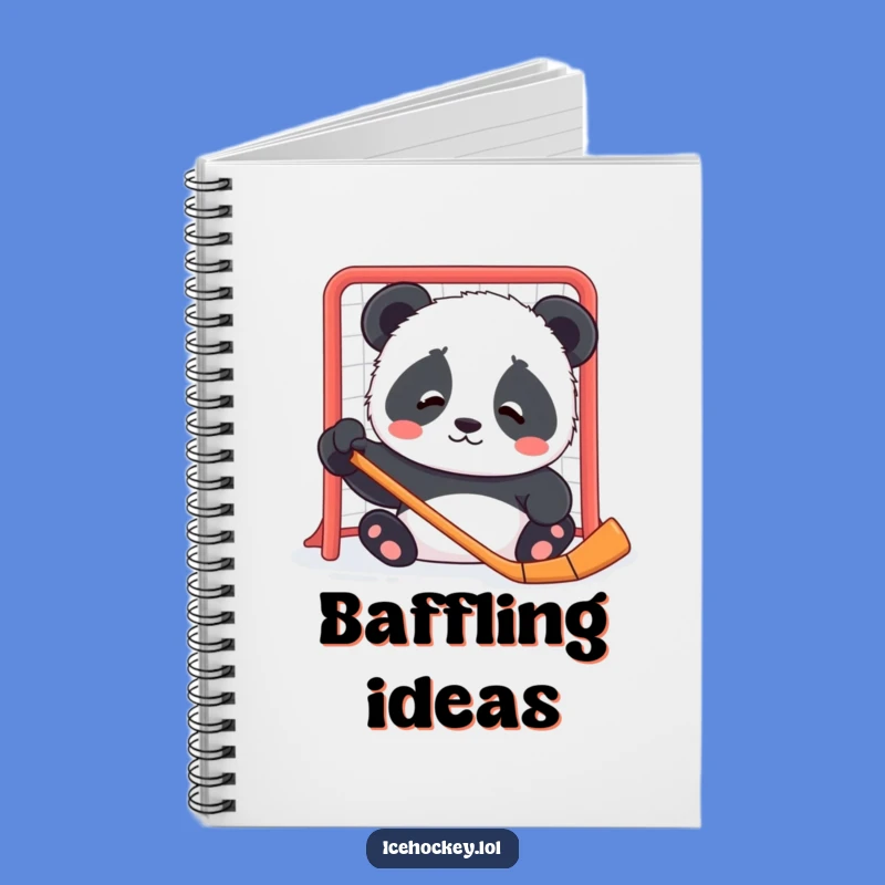 Funny Panda Hockey Notebook: Jot Down Thoughts with Cub Confusion