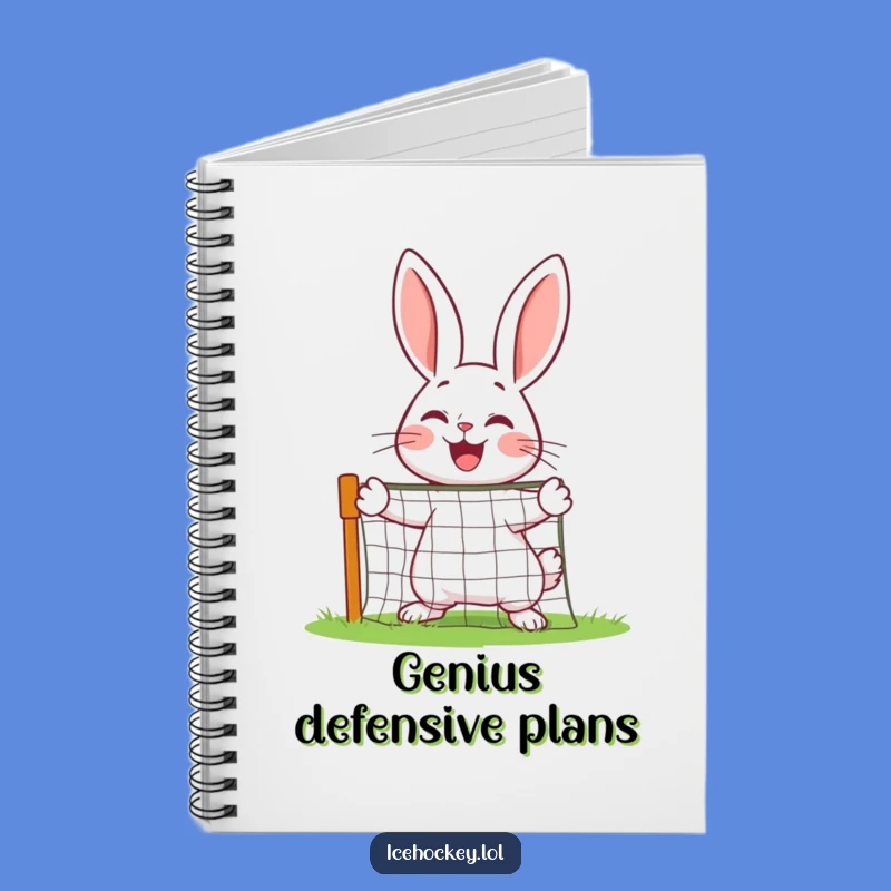 Funny Rabbit Goalie Notebook: Joyful Defender Journal, Gift