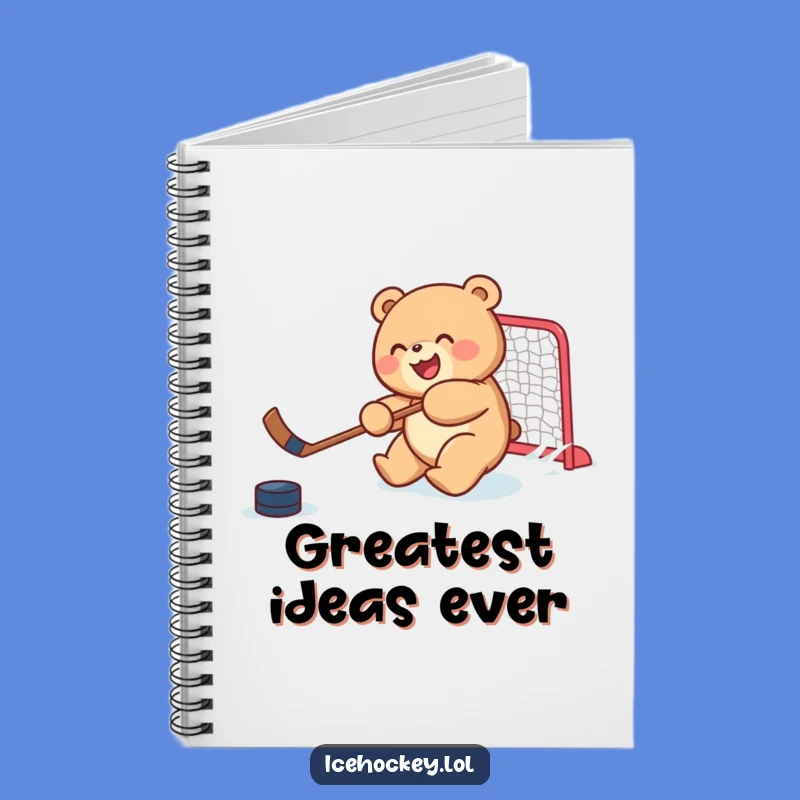 Funny Bear Cub Hockey Notebook: Joyful Sports Journal Gift