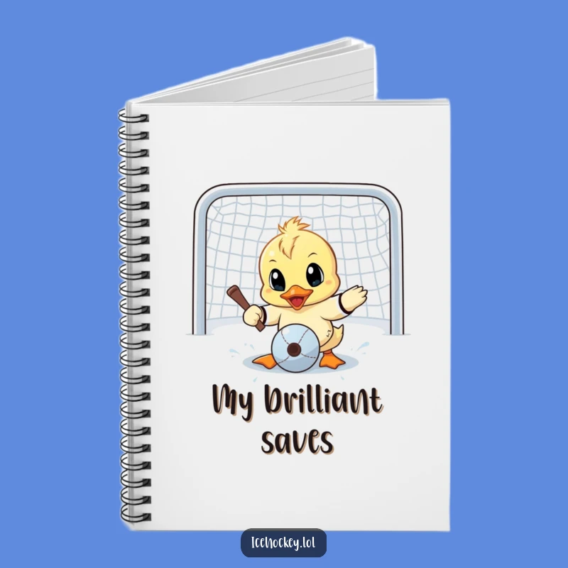Funny Duck Goalie Notebook, Hilarious Journal for Determined Notes