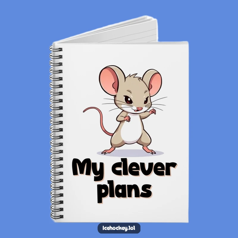 Funny Mouse Hockey Notebook: Determined Deking for Jotting Plays