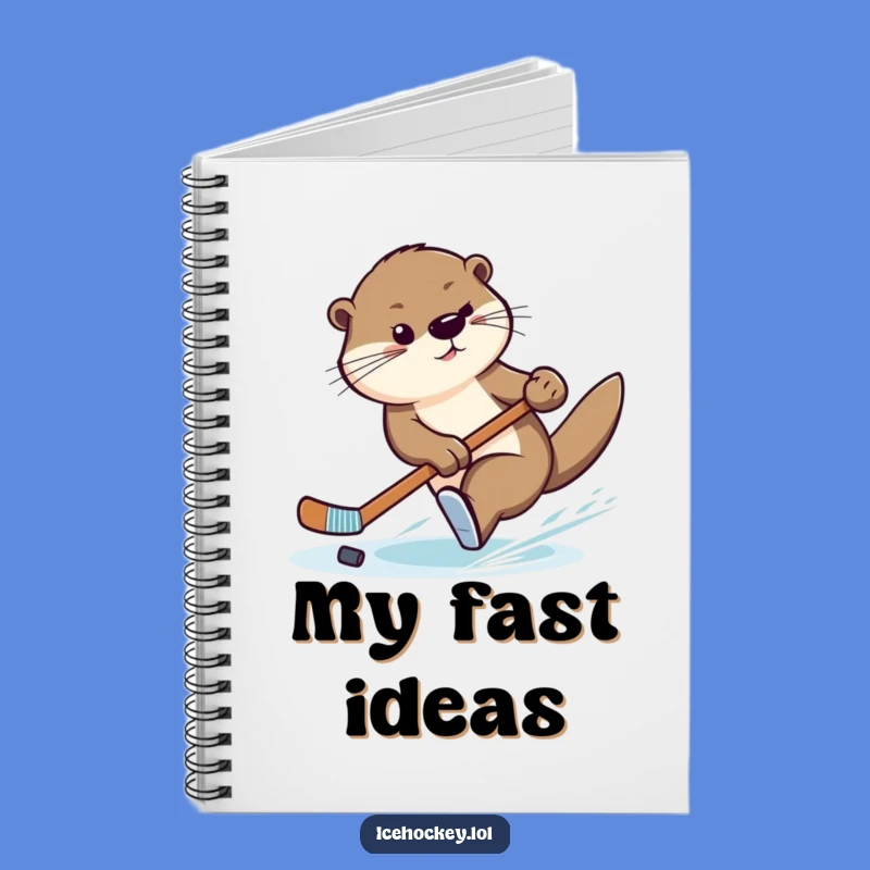 Funny Otter Hockey Notebook: Jot Down Plays with Slick Swimmer Art