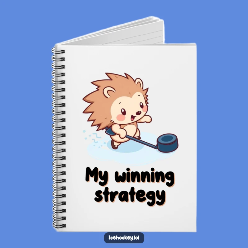 Funny Hedgehog Hockey Notebook - Hilarious Journal for Game Plans
