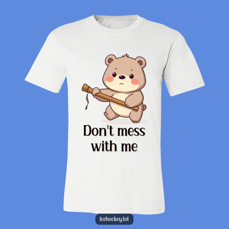Funny Bear Hockey Goalie T-Shirt: Hilarious Net Protector Tee