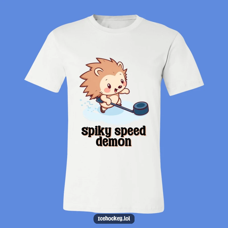 Funny Hedgehog Hockey T-Shirt - Zippy Puck Player Tee