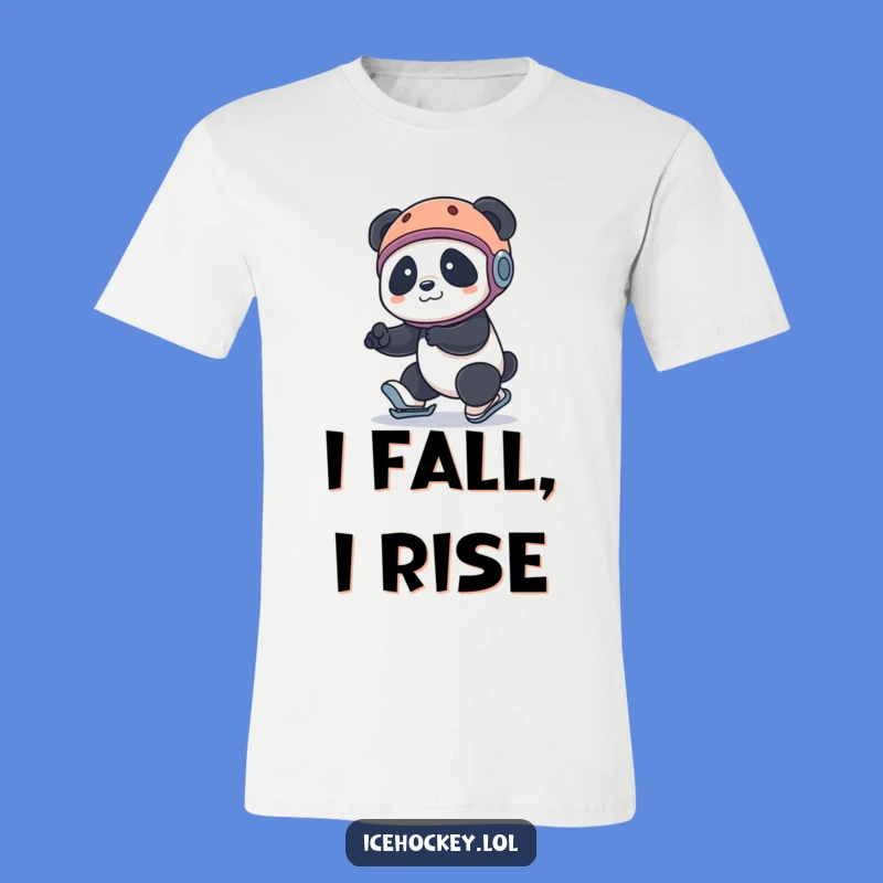 Funny Panda Skater T-Shirt: Hilarious Helmet Mishap Tee!