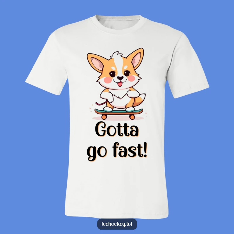 Funny Corgi Skater T-Shirt - A Hilarious Gift for Dog Lovers