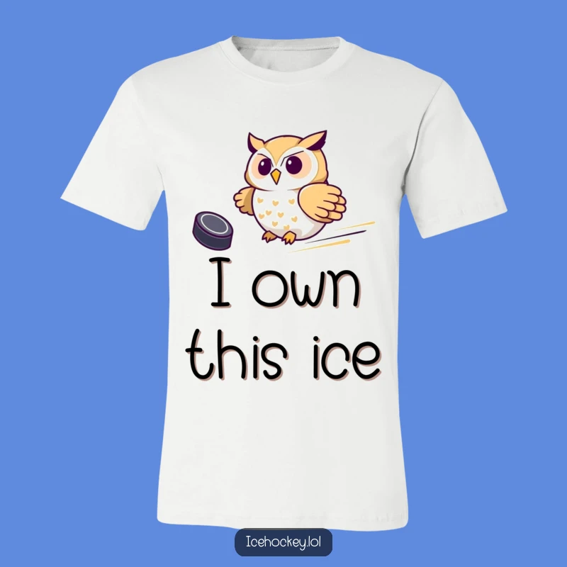 Funny Owl Hockey T-Shirt - Proud Player Graphic Tee