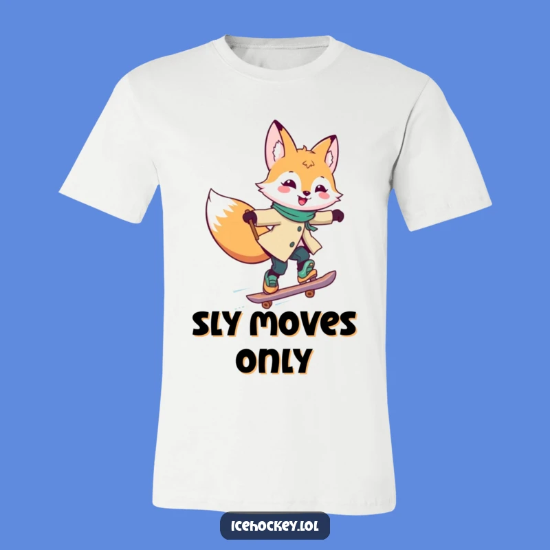 Funny Fox Skating T-Shirt: Expressive Fox Gliding Fast, Ultimate Funny Gift