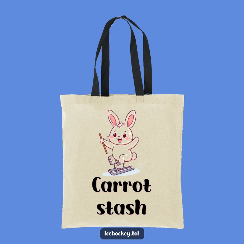 Funny Bunny Ice Skater Tote Bag - Cheerful & Practical, Perfect Gift