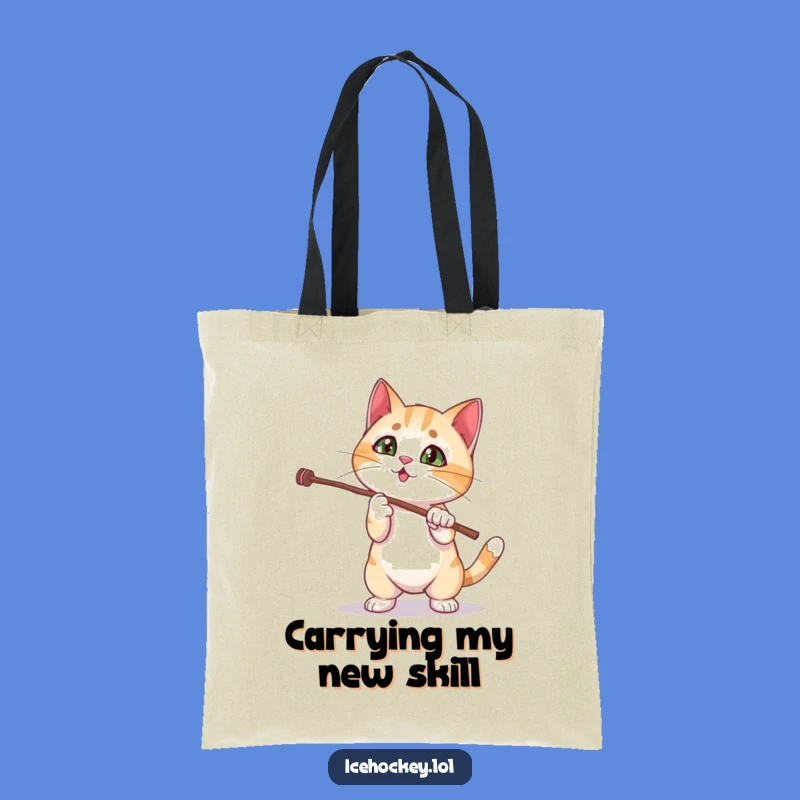 Funny Curious Cat Magic Stick Trick Tote Bag: Your New Favorite Funny Gift