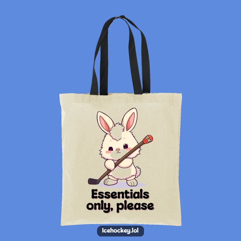 Funny Bunny Hockey Tote Bag: Carry Your Gear with Cute Power!