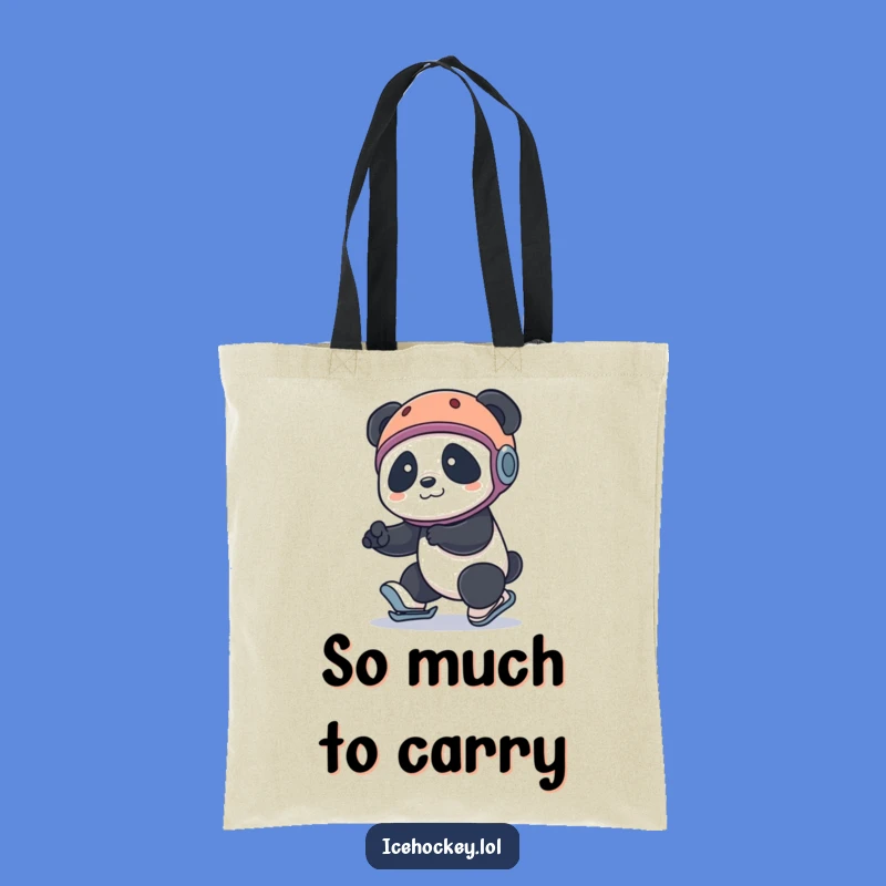 Funny Panda Skater Tote Bag: Carry Your Laughs Everywhere!