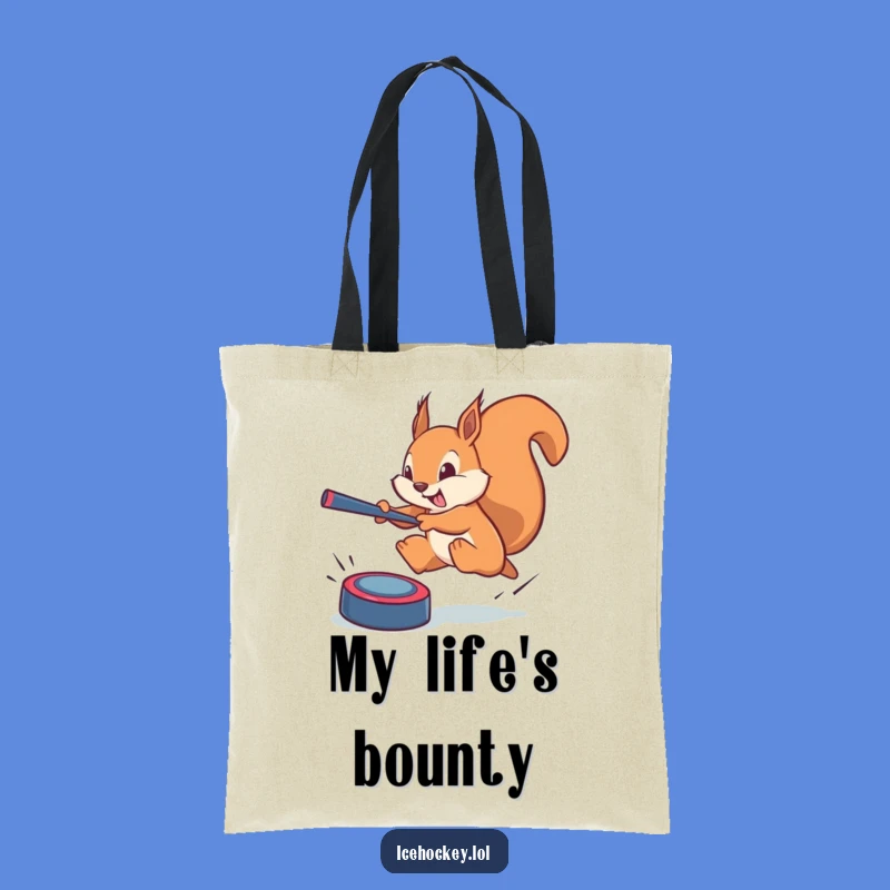 Funny Squirrel Hockey Tote Bag: Carry Your Goalie Gear in Style!